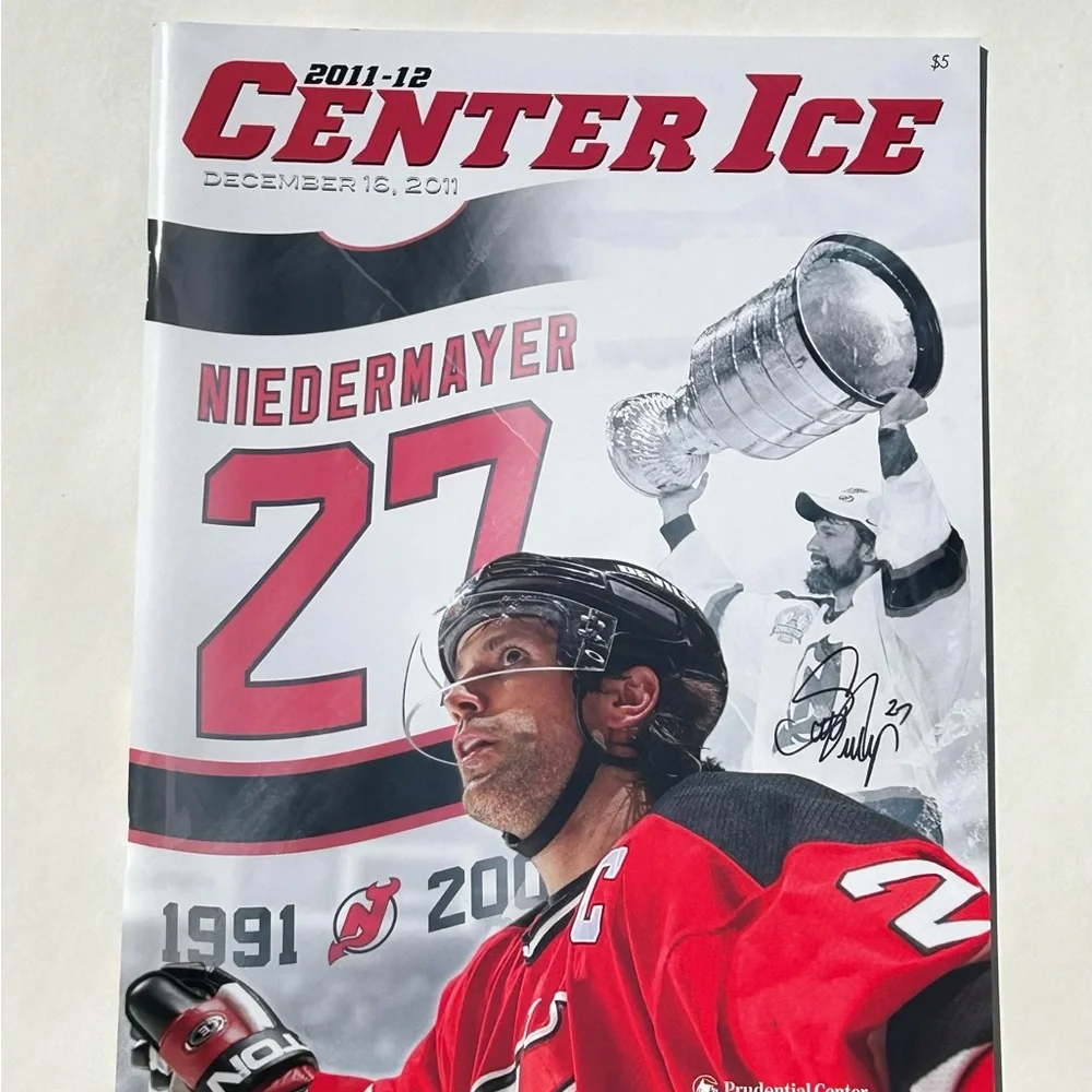 2011 Scott Niedermayer Retirement Night Program New Jersey Devils 12/16/11 NHL